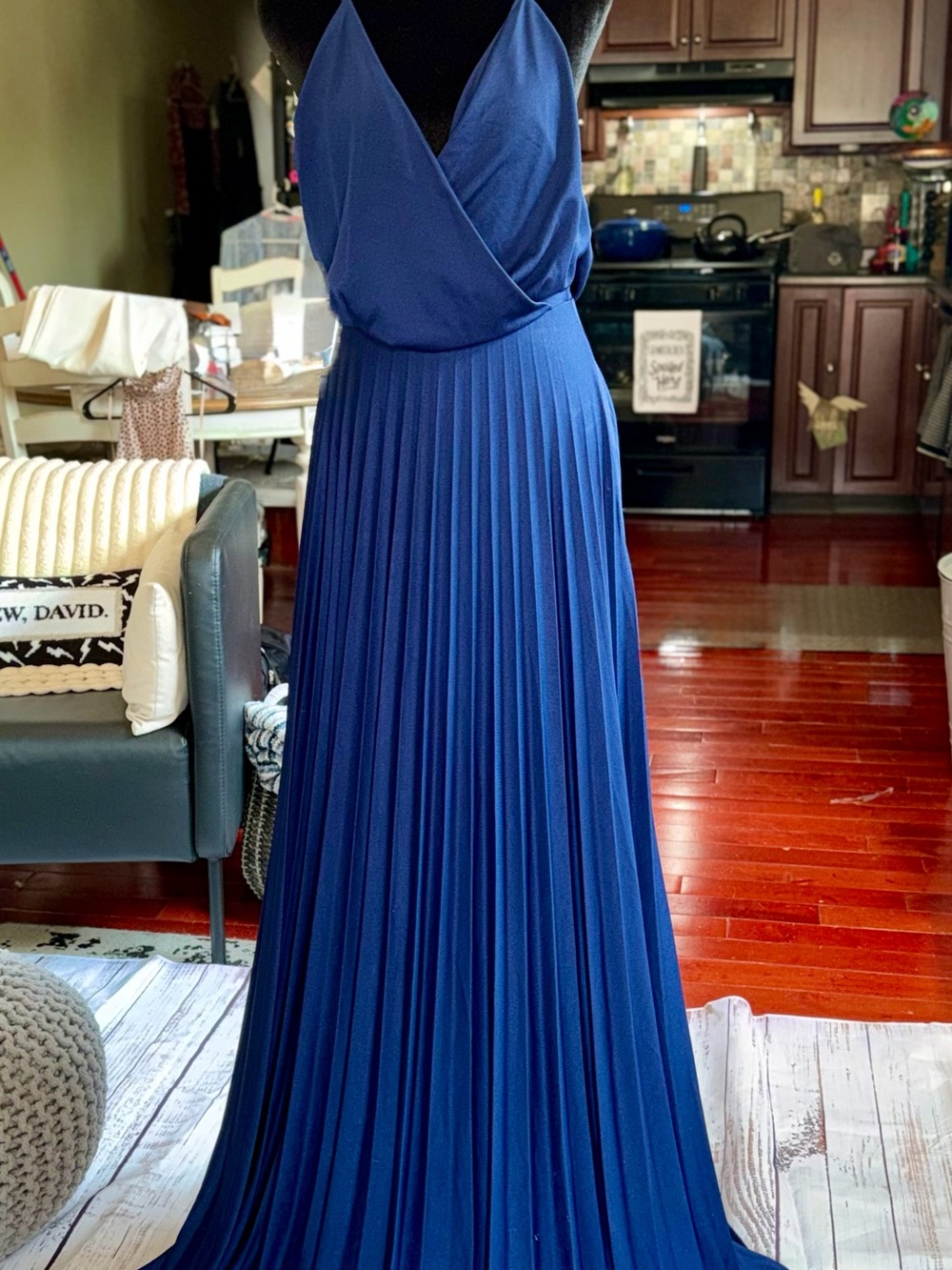 ASOS Navy Blue maxi dress with Branded Tag